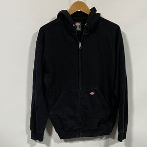 Dickies Black Full-Zip Hoodie with Pocket Logo